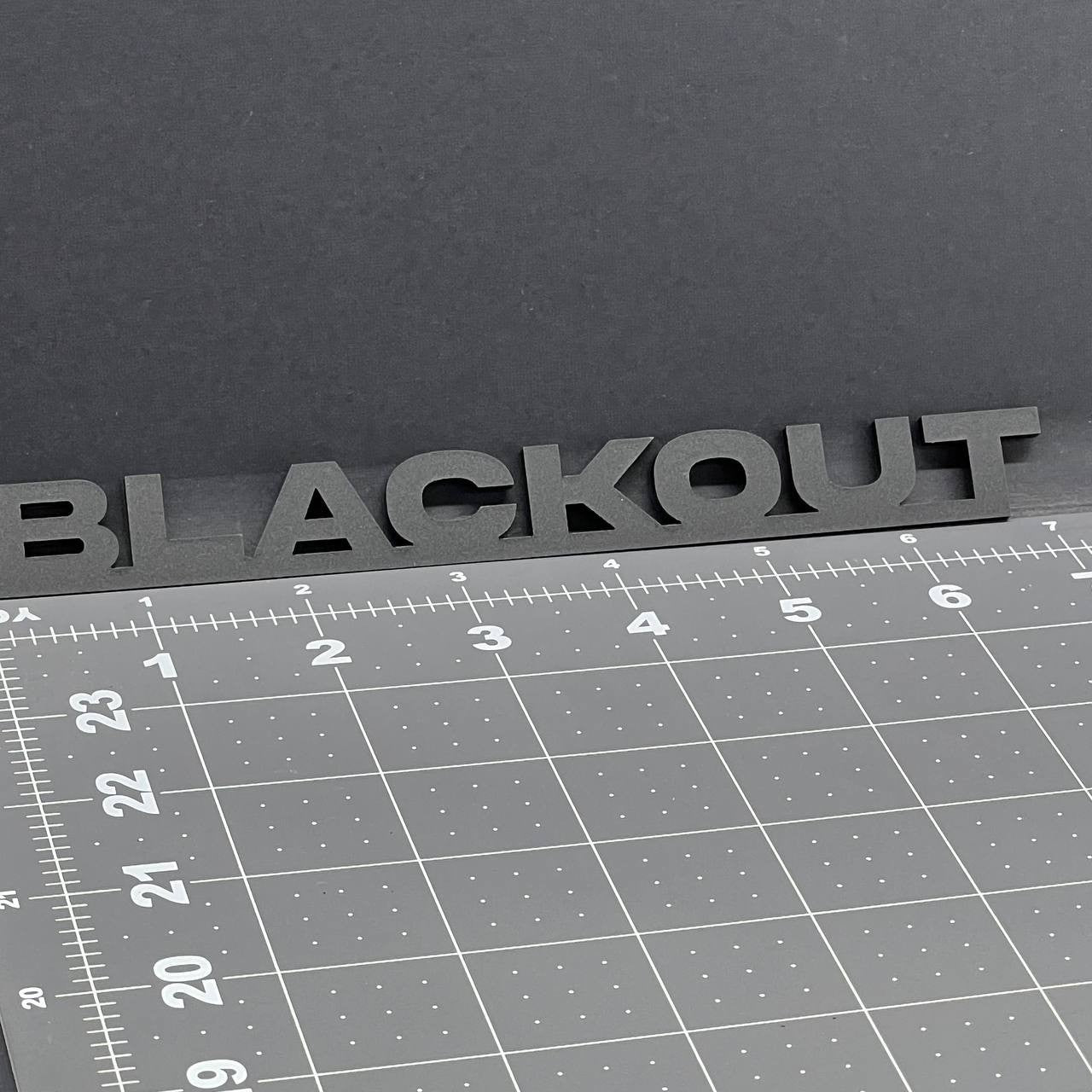 1PC BLACKOUT Emblem – 3D Multicolor Acrylic Car Badge Decal for Car Truck SUV