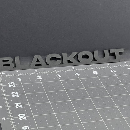 1PC BLACKOUT Emblem – 3D Multicolor Acrylic Car Badge Decal for Car Truck SUV
