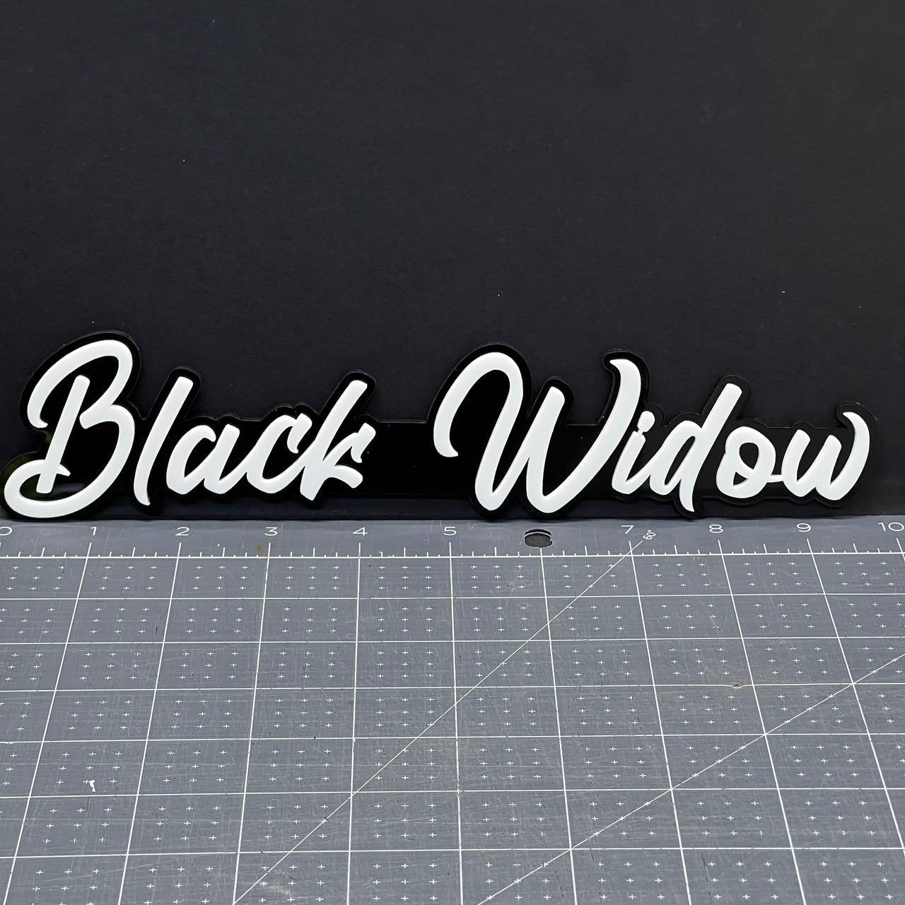 1pc Black Widow 3D Emblem Badge – Multicolor Acrylic Car Fender & Trunk Decal