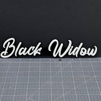 1pc Black Widow 3D Emblem Badge – Multicolor Acrylic Car Fender & Trunk Decal