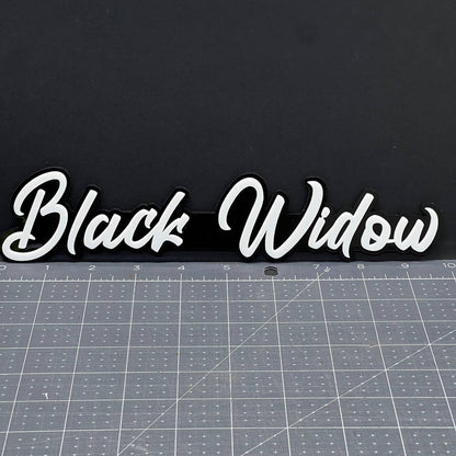 1pc Black Widow 3D Emblem Badge – Multicolor Acrylic Car Fender & Trunk Decal