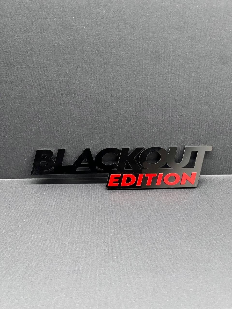 1pc BLACKOUT Black Edition Emblem Car Badges Badass 3D Sticker Decal Multicolor