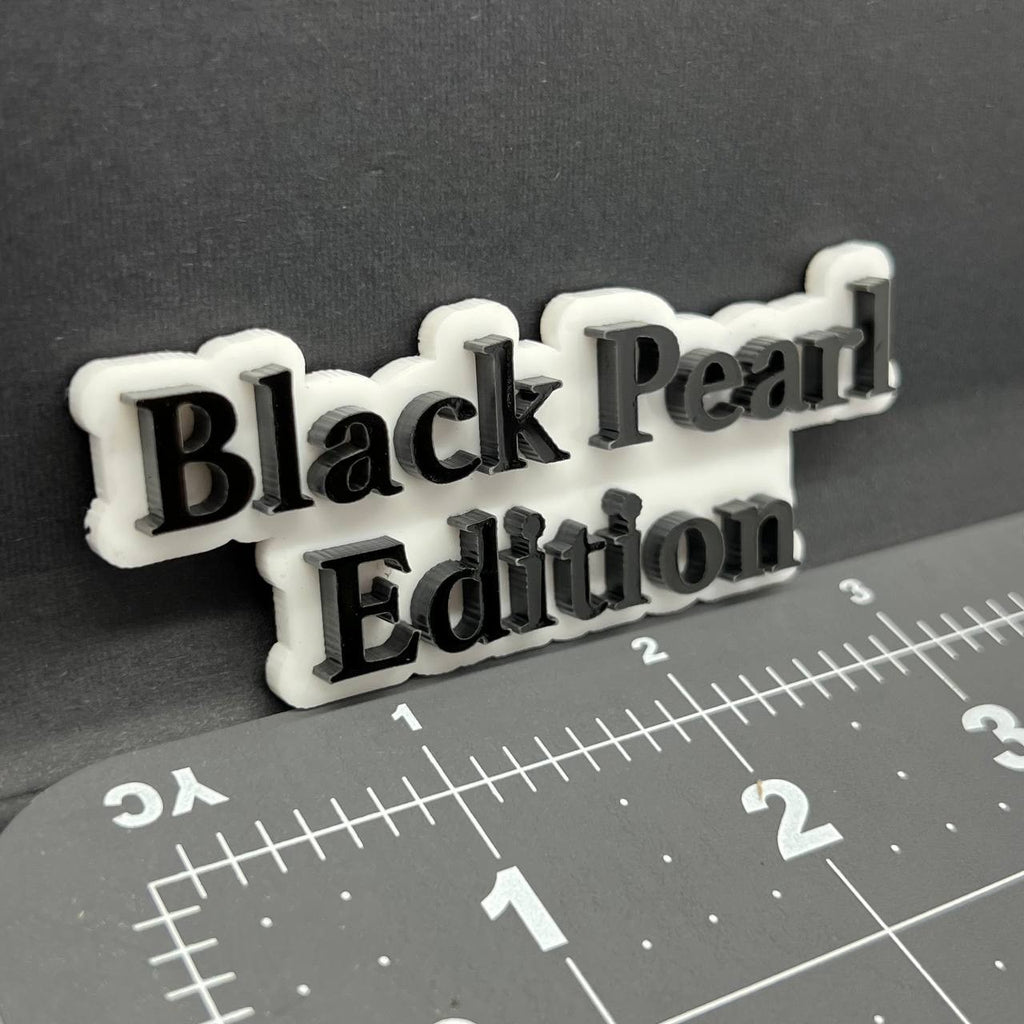 1PC Black Pearl Edition Emblem – Multicolor 3D Custom Badge Decal for Car Truck
