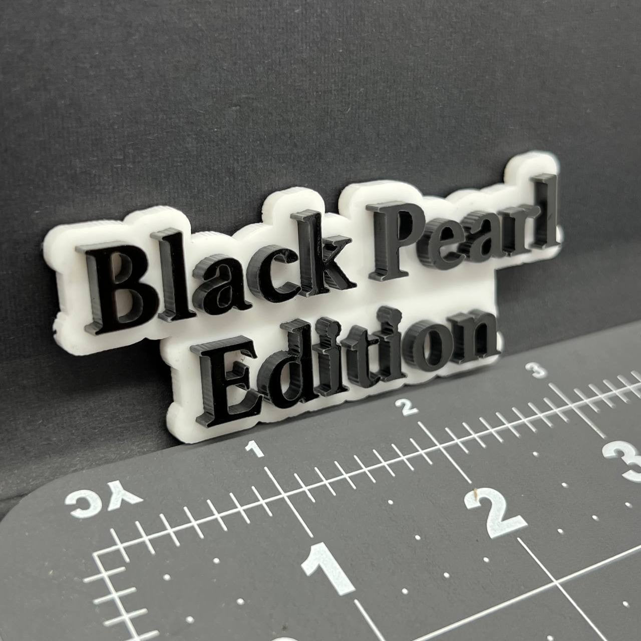 1PC Black Pearl Edition Emblem – Multicolor 3D Custom Badge Decal for Car Truck