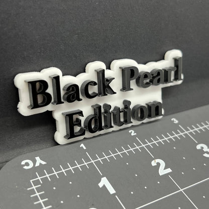 1PC Black Pearl Edition Emblem – Multicolor 3D Custom Badge Decal for Car Truck