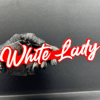1pc White Lady 3D Emblem Custom Acrylic Fender & Tailgate Car, SUV & Truck Badge