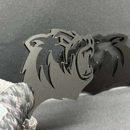 Bear Emblem Badge for Car Truck, Set of 2 Angry Aggressive Fender Badges