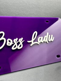 Custom License plate Car Tag Personalized Acrylic 12x6 License Plate car truck