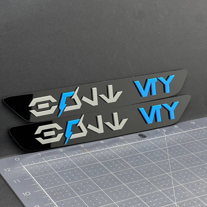 Chevy Bolt EV Blank Emblems 2PCS – Front Fender Badge Sticker Decals