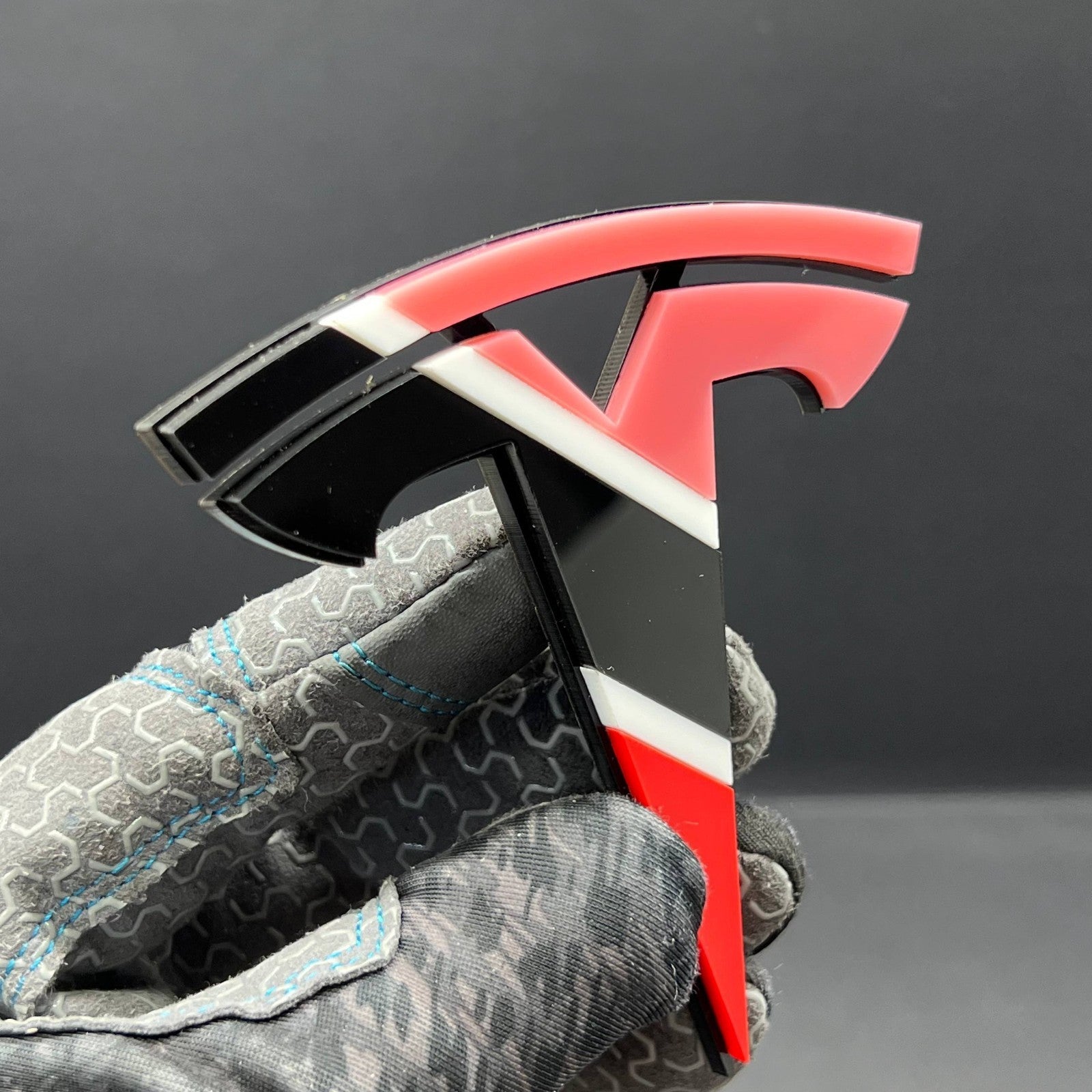 2PCS Tesla 3D Emblems – Custom Multicolor Acrylic Fender & Trunk Badges