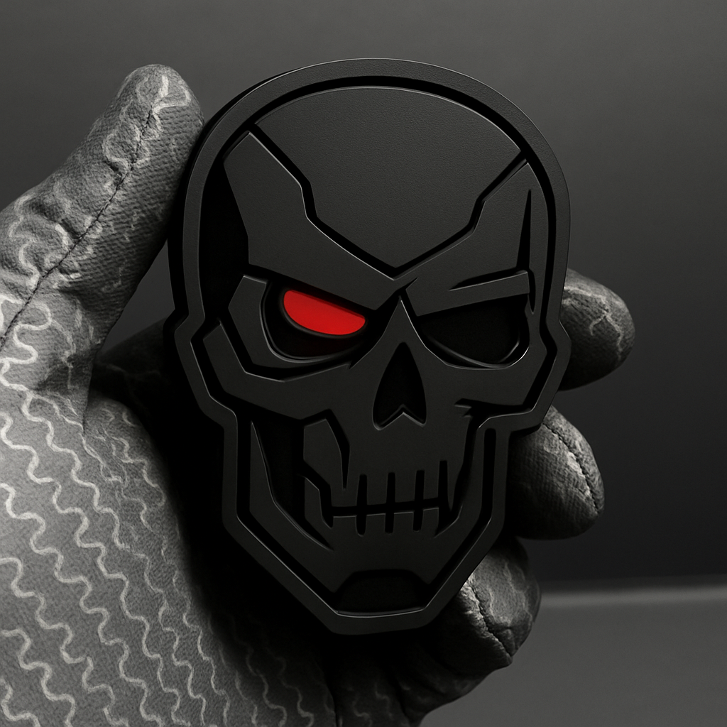 1PC SKULL Emblem – 3D Acrylic Tailgate Badge for Ford Car Truck SUV Decal