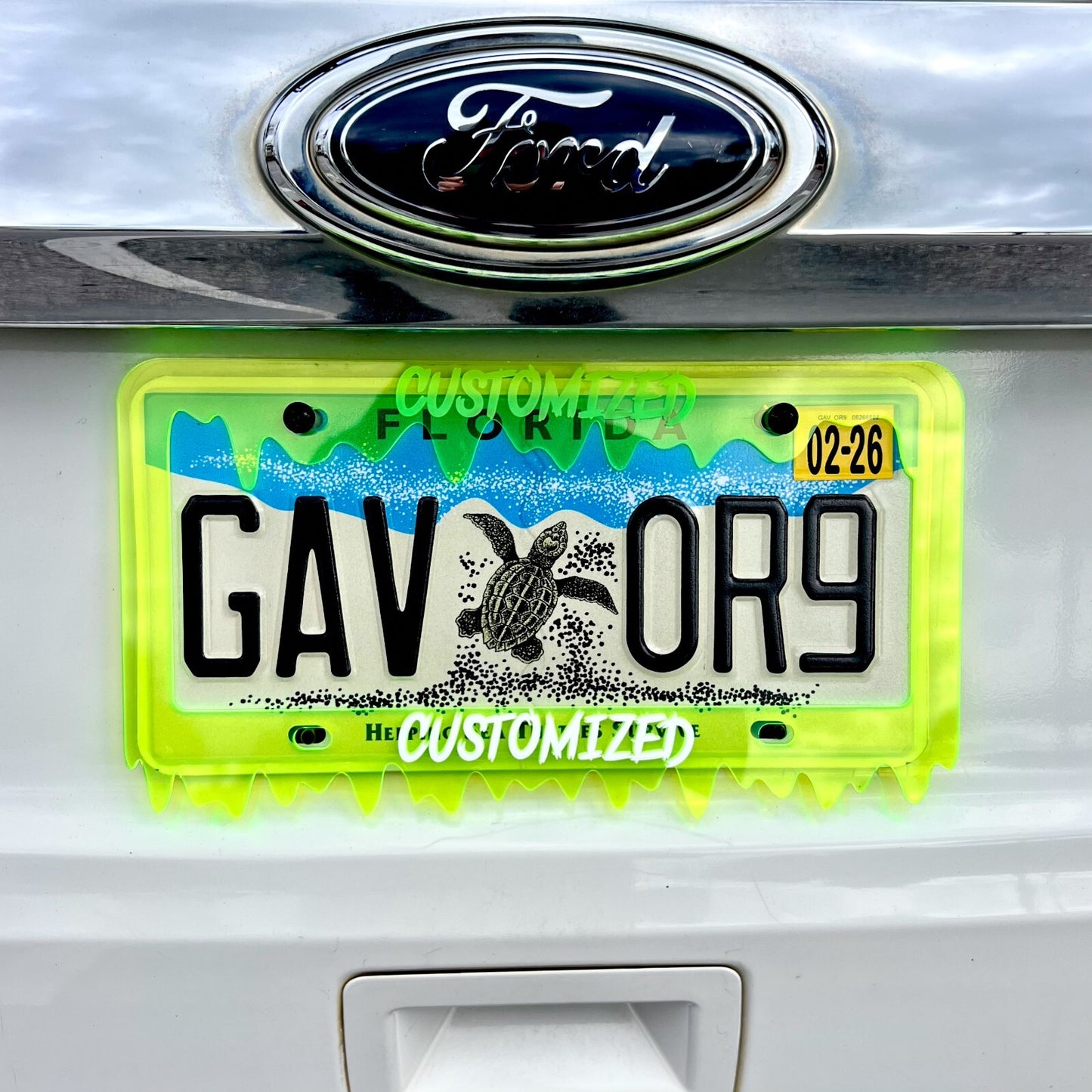 CUSTOM License Plate Frame MULTI COLOR