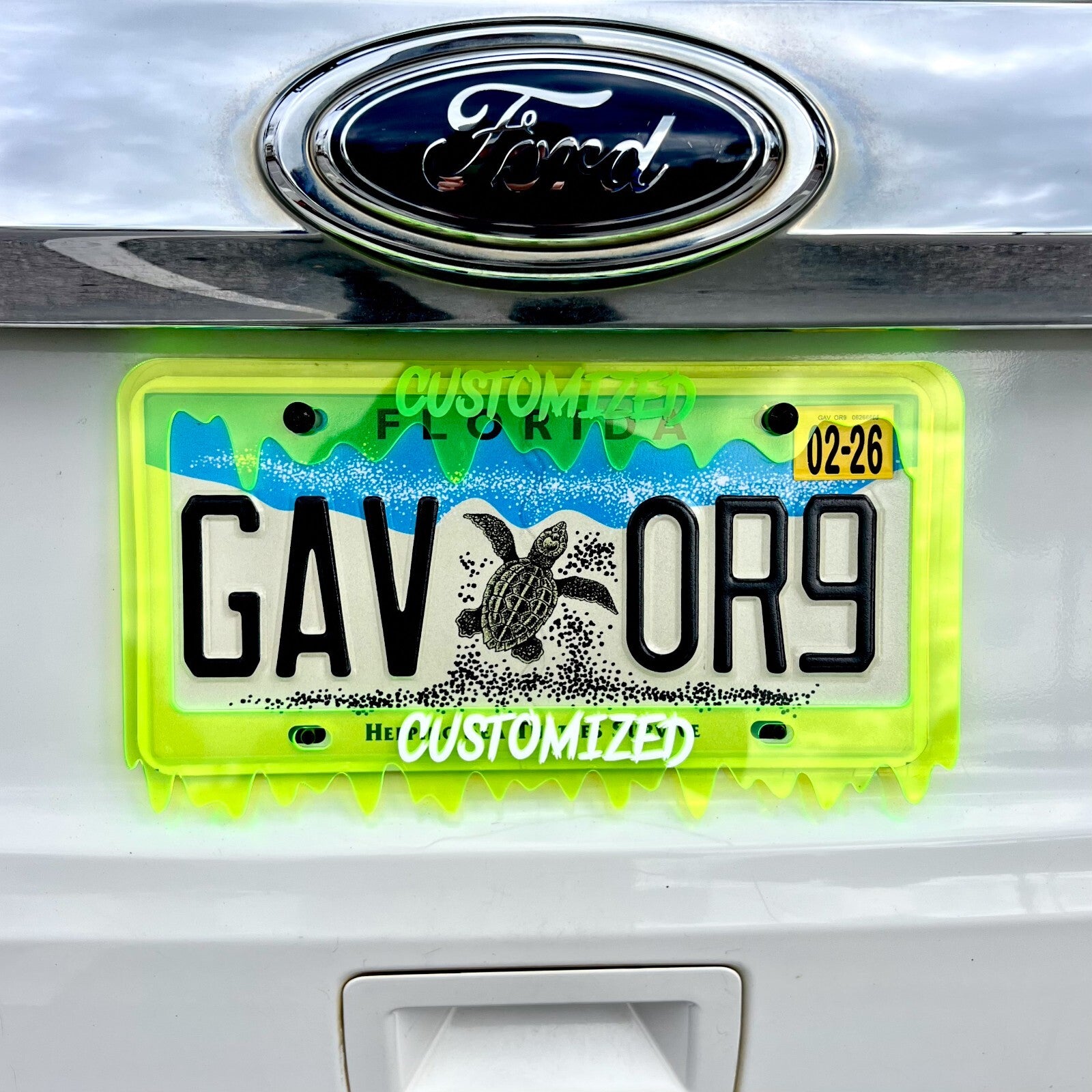 CUSTOM License Plate Frame MULTI COLOR