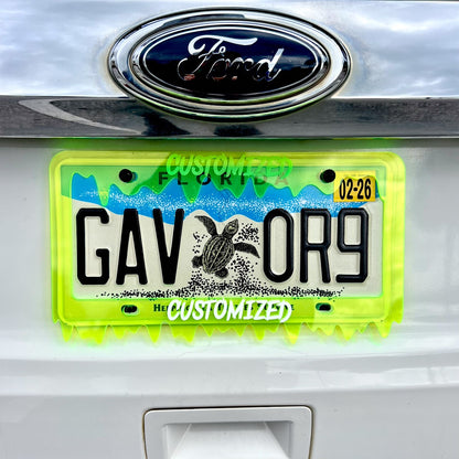 CUSTOM License Plate Frame MULTI COLOR