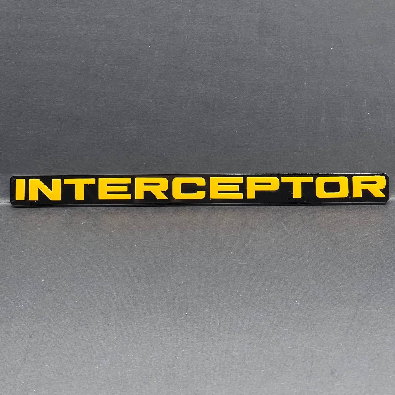 1PC INTERCEPTOR Emblem – Custom 3D Acrylic Fender & Tailgate Car Badge Decal