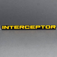 1PC INTERCEPTOR Emblem – Custom 3D Acrylic Fender & Tailgate Car Badge Decal