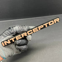 1pc INTERCEPTOR 3D Emblem – Custom Badge for Car, SUV & Truck Fender or Tailgate