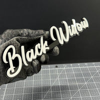 1pc Black Widow 3D Emblem Badge – Multicolor Acrylic Car Fender & Trunk Decal