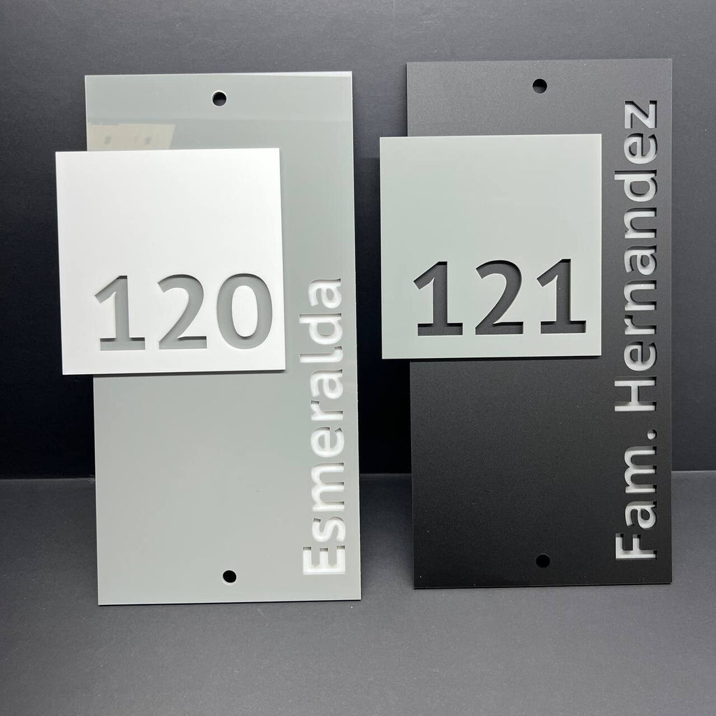 House Number Sign MULTI COLOR Personalized Modern Address Plate Custom Home