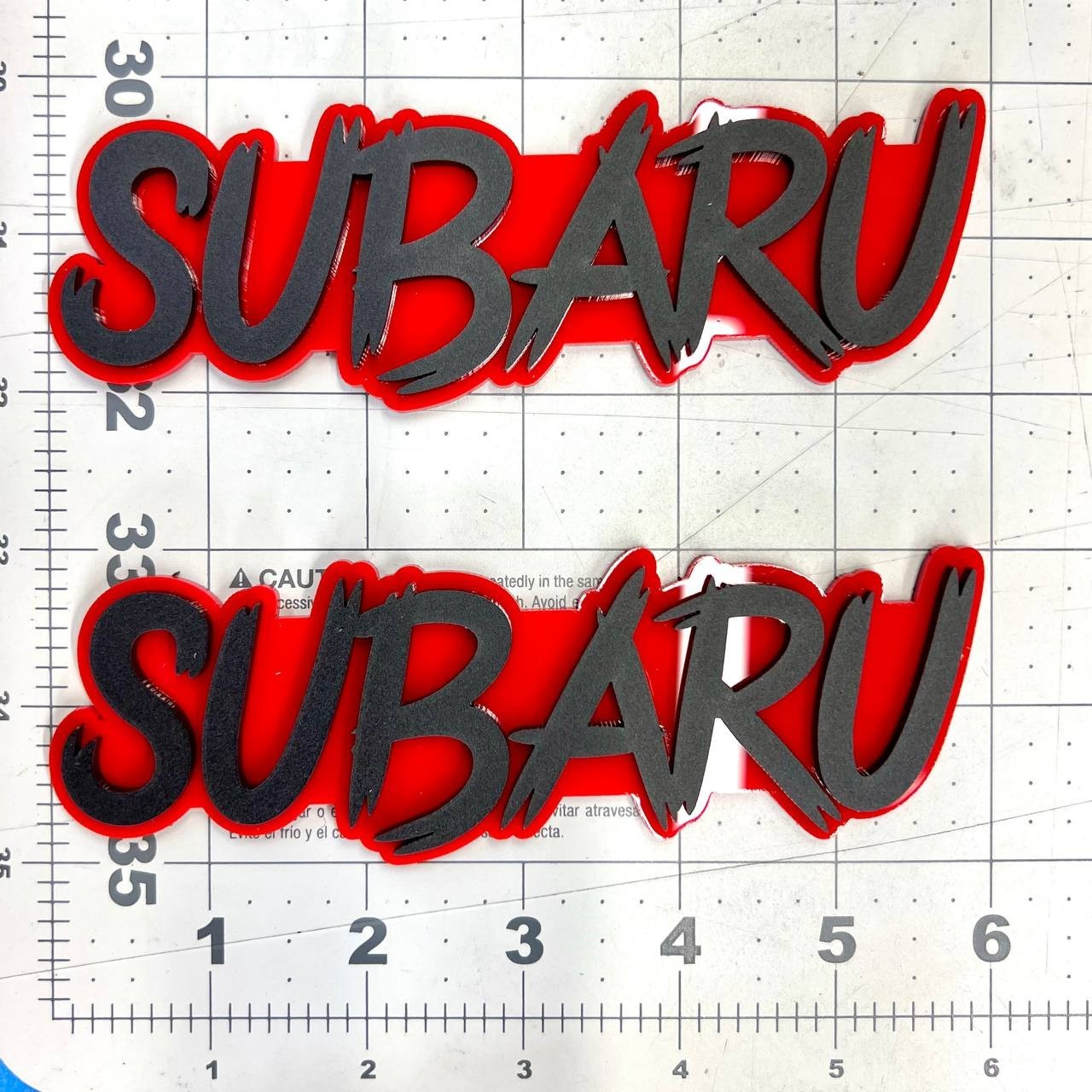 1PC Subaru Emblem – 3D Multicolor Acrylic Car Badge Decal for Fender & Trunk