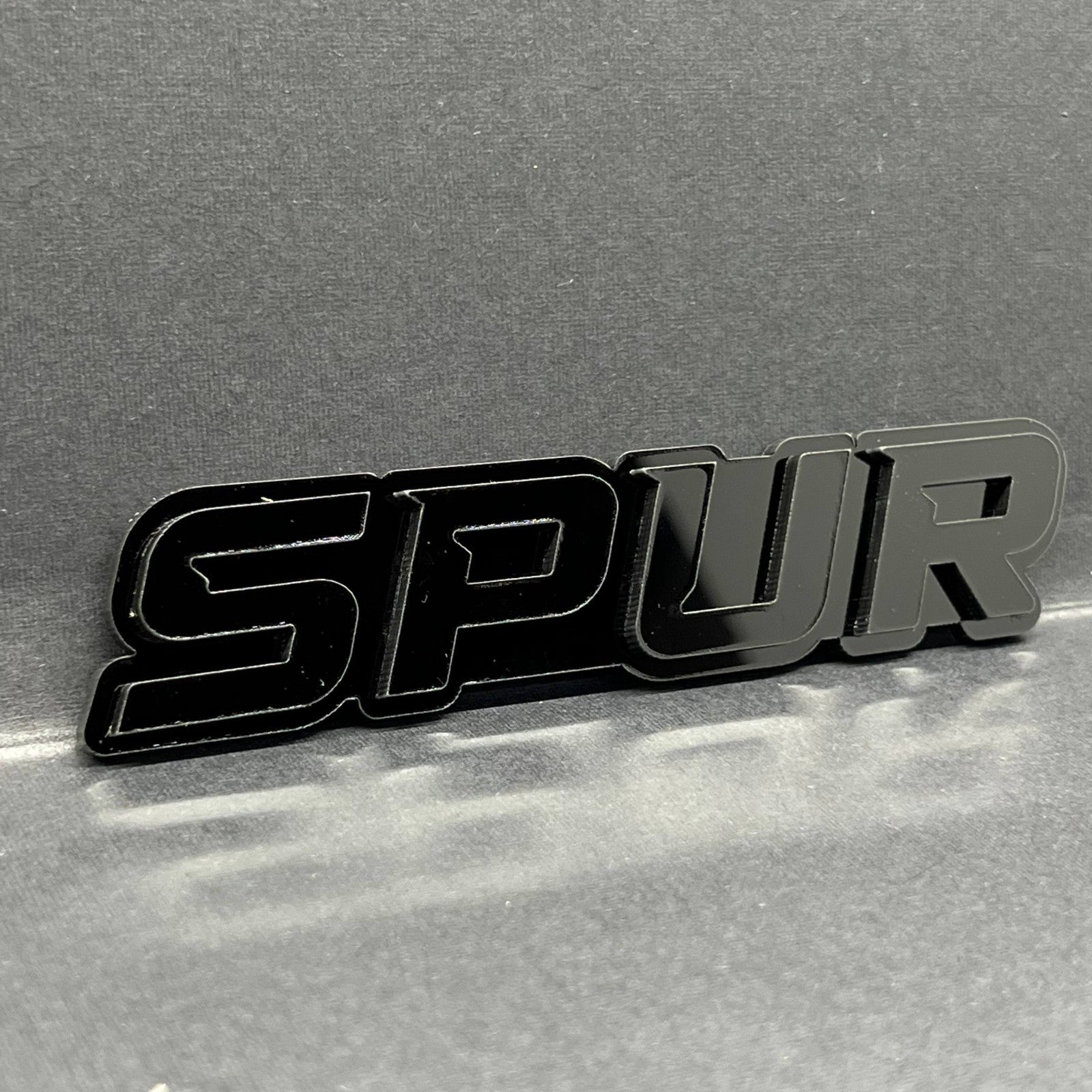1pc SPUR Multicolor 3D Car Emblem – Easy Install Acrylic Badge for Cars & SUVs