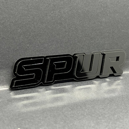 1pc SPUR Multicolor 3D Car Emblem – Easy Install Acrylic Badge for Cars & SUVs