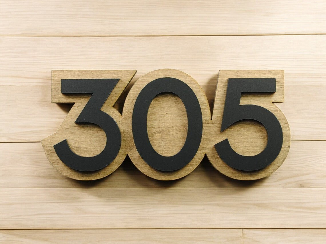 Door Sign Numbers Laser Cut Custom House Numbers Address Plaques 3d