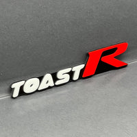 TOAST R 3D Emblem – Custom Multicolor Acrylic Car Exterior Badge (1PC)