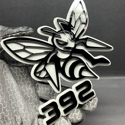 2PCS 392 Hornet Badges – Aggressive Bee 3D Acrylic Car & Truck Fender Emblems