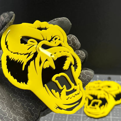 2PCS Gorilla Emblem Badges – 3D Angry Car & Truck Fender Decal Stickers