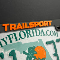 TRAILSPORT License Plate Frame Cover – Black Car Tag Frame for Truck SUV Car