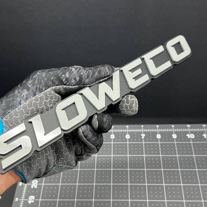 1PC SLOWECO Emblem – 3D Acrylic Tailgate Badge Decal for Car, Truck, SUV