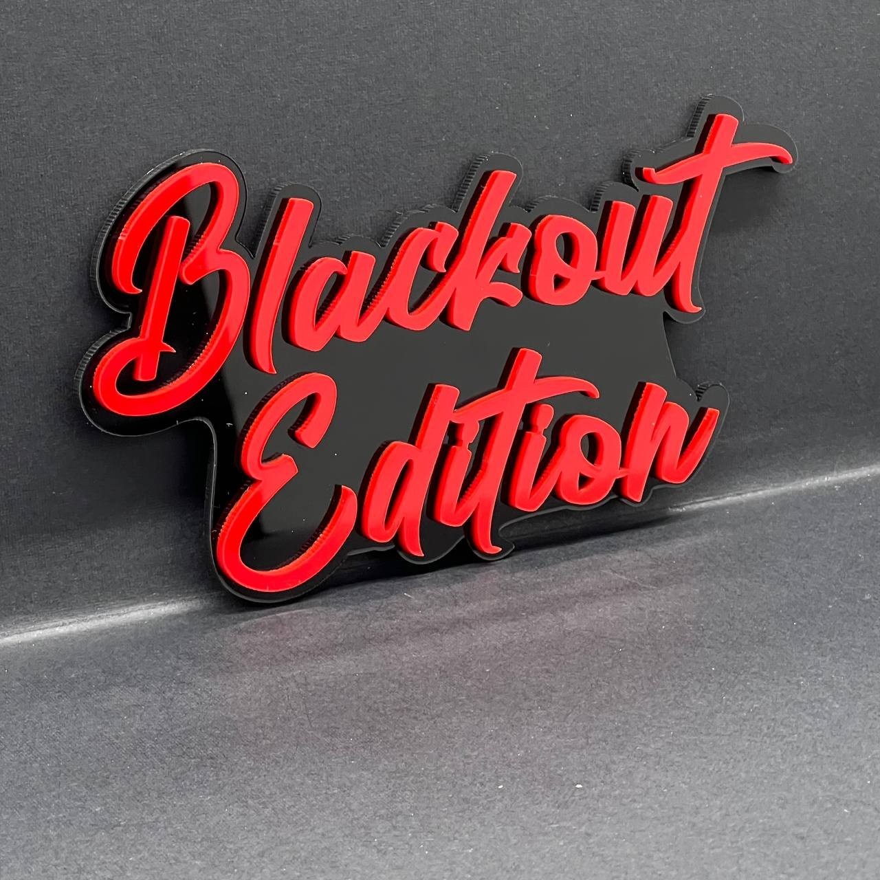 1PCS Blackout Edition Emblem – 3D Multicolor Acrylic Car, Truck & SUV Badge