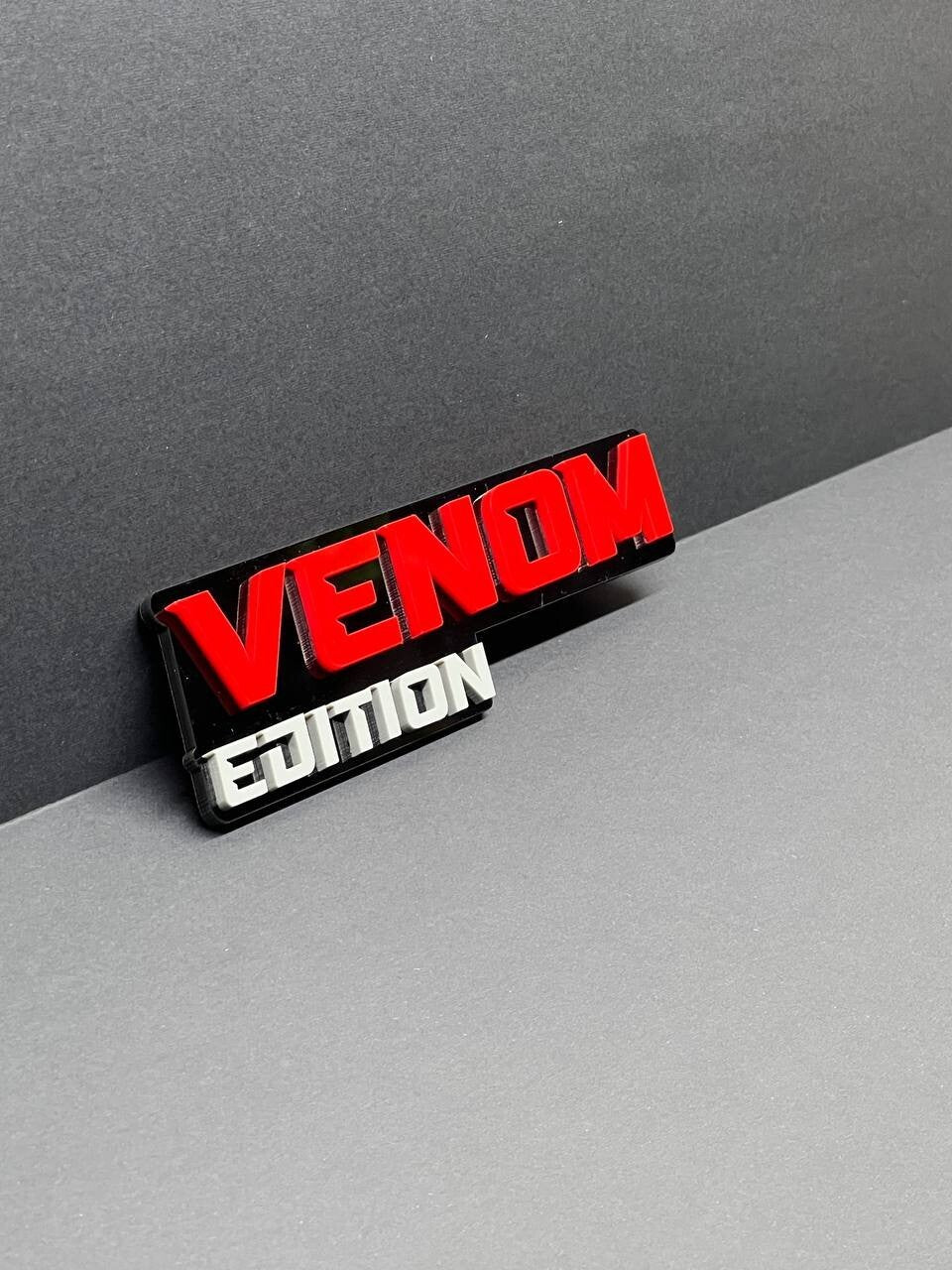 1PCS Red Venom Edition Emblem Car Badges Badass 3D Sticker Decal Multicolor