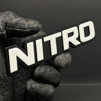 NITRO 3D Emblem – Multicolor Acrylic Car Badge Decal (1PC)