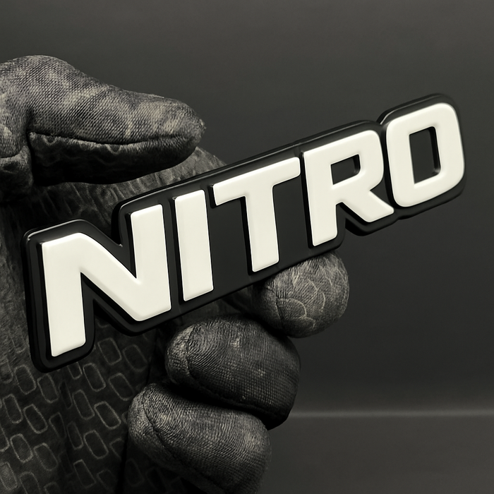 NITRO 3D Emblem – Multicolor Acrylic Car Badge Decal (1PC)
