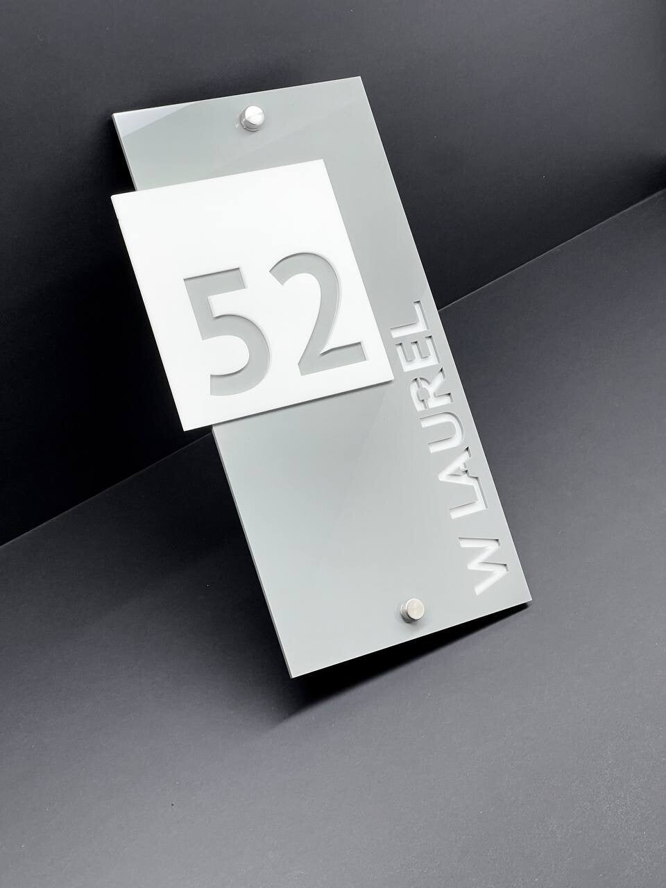 House Number Sign Personalized Modern Outdoor Address Plate Custom Home