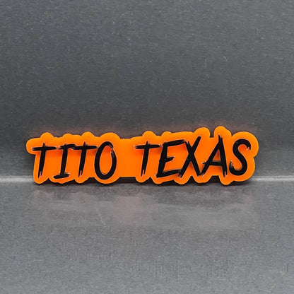 1PC TITO TEXAS Emblem – Acrylic Tailgate or Fender Badge for Car, SUV, Truck