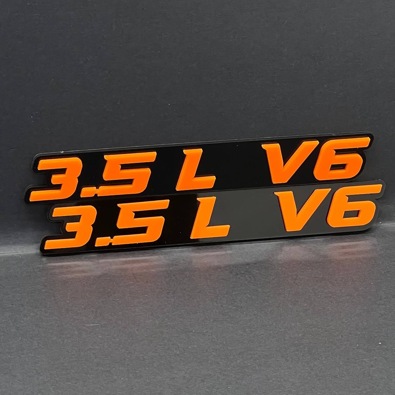 3.5L V6 EMBLEMS QTY 2 FENDER EXTERIOR 3.5L V6 ENGINE BADGE PAIR 3D EMBLEMS
