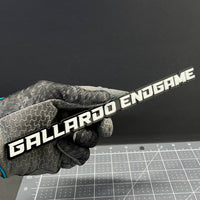 1PC GALLARDO ENDGAME 3D Emblem – White Custom Acrylic Car SUV Truck Badge