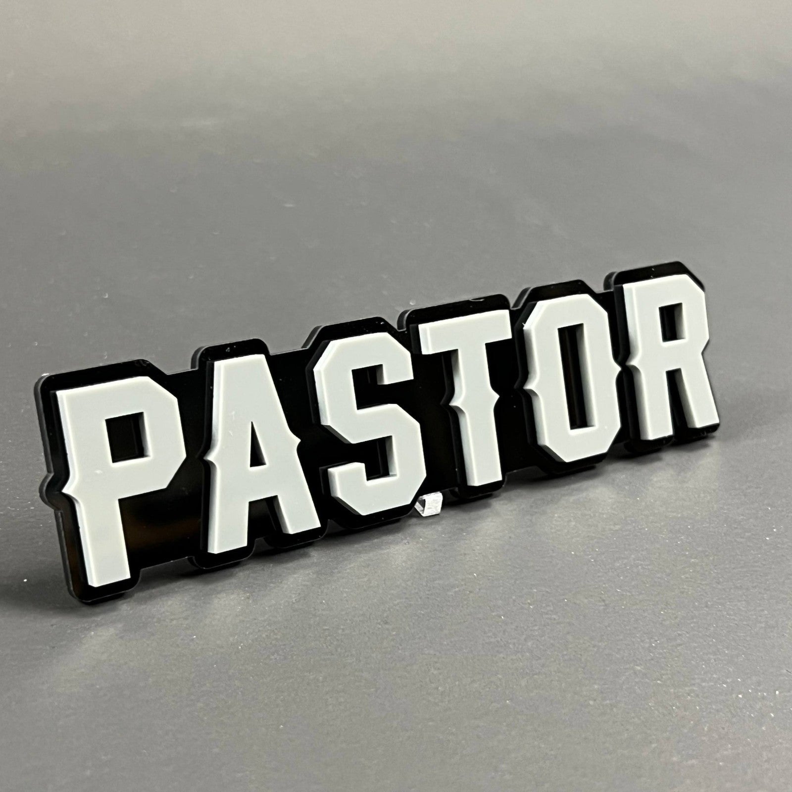 1PCS PASTOR Badge Decal – 3D Acrylic Car Truck Fender Tailgate Trunk Emblem