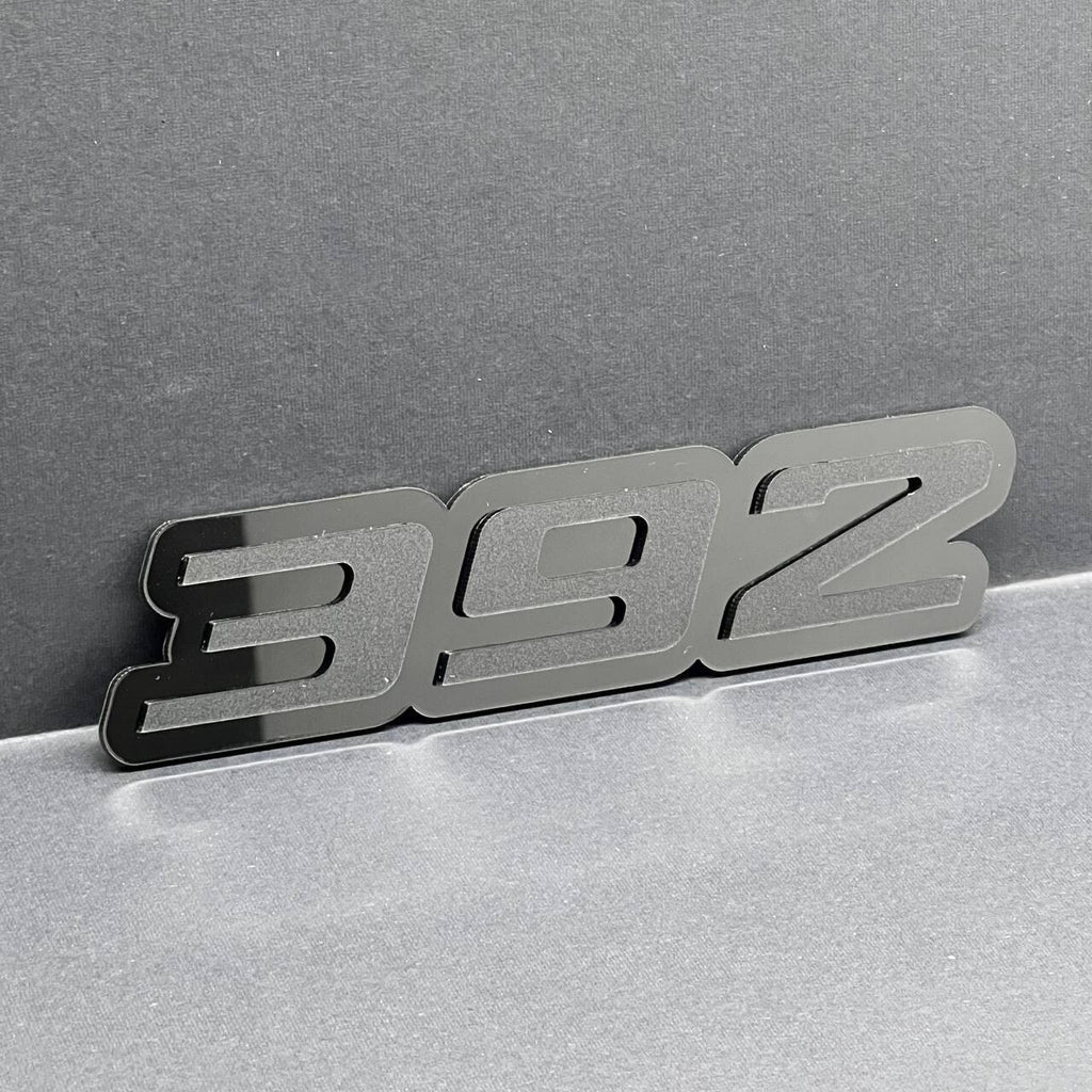 2x Mate Black 392 Hemi Emblems 392 Side Fender Badge 3D for 392 Emblem
