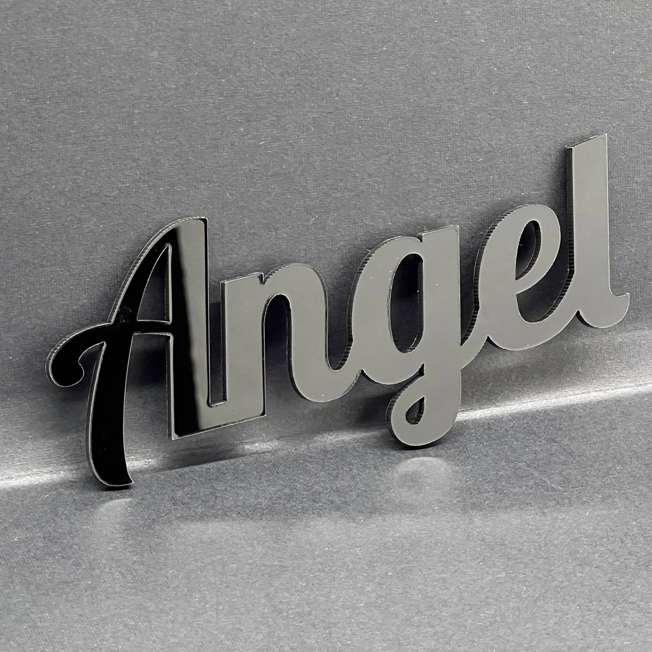 1PC Angel Emblem – 3D Multicolor Acrylic Car Badge Decal for Truck SUV Auto
