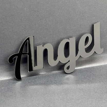 1PC Angel Emblem – 3D Multicolor Acrylic Car Badge Decal for Truck SUV Auto