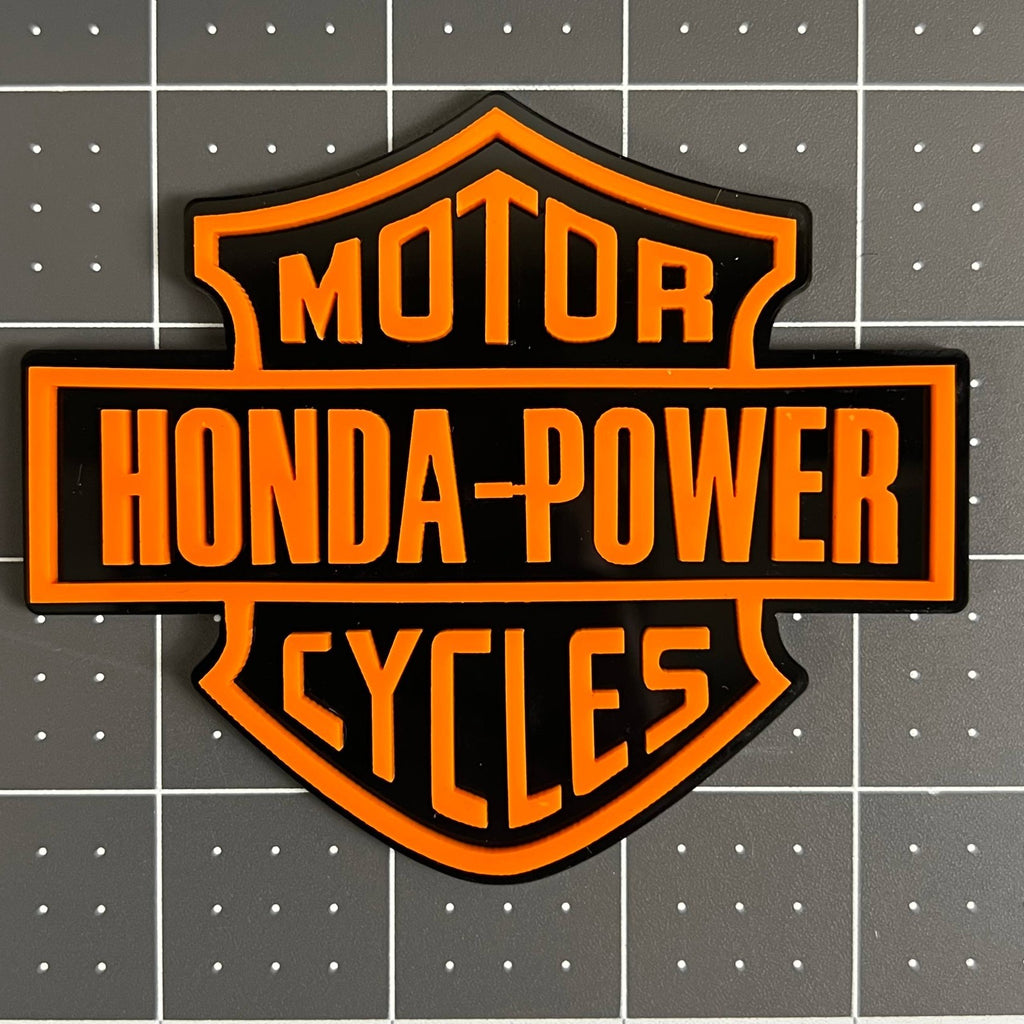 HONDA POWER 3D Emblem – Durable Multicolor Acrylic Motorcycle Badge (1PC)