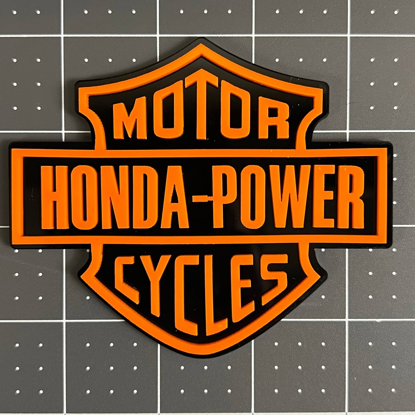 HONDA POWER 3D Emblem – Durable Multicolor Acrylic Motorcycle Badge (1PC)