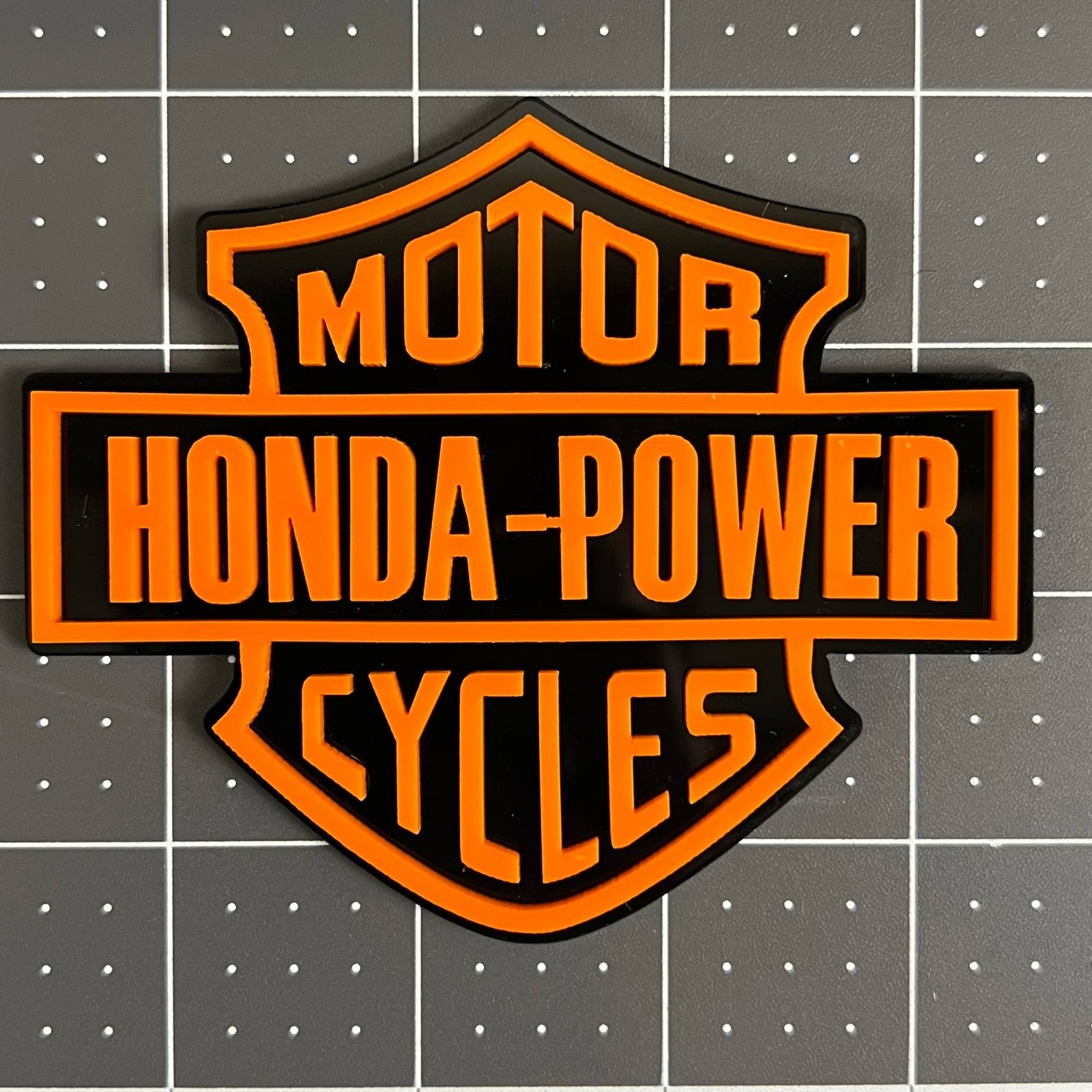 HONDA POWER 3D Emblem – Durable Multicolor Acrylic Motorcycle Badge (1PC)