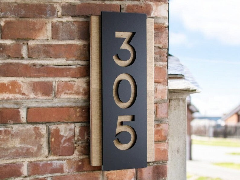 Sign for Hotel Signage made of wood & acrylic Room Number Sign Apartment Door