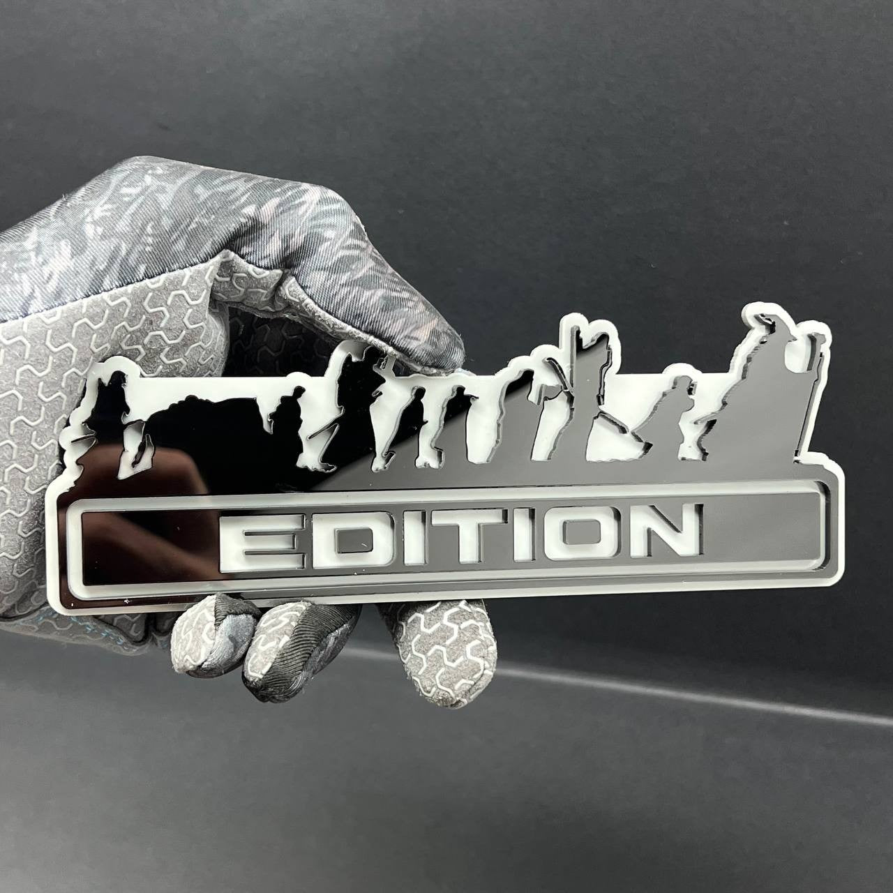 1PCS LOTR Black Edition Emblem Car Badges Badass Sticker LOTR  Decal Multicolor