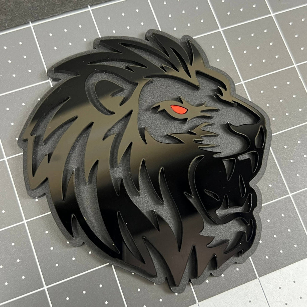 1pcs LION Multicolor 3D Acrylic Emblem – Custom Car, Truck & SUV Exterior Badge